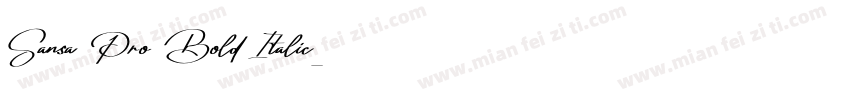 Sansa Pro Bold Italic字体转换
